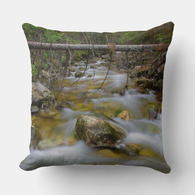 Felsiges Waldnebenfluss-Wurfskissen Kissen (Vorderseite)
