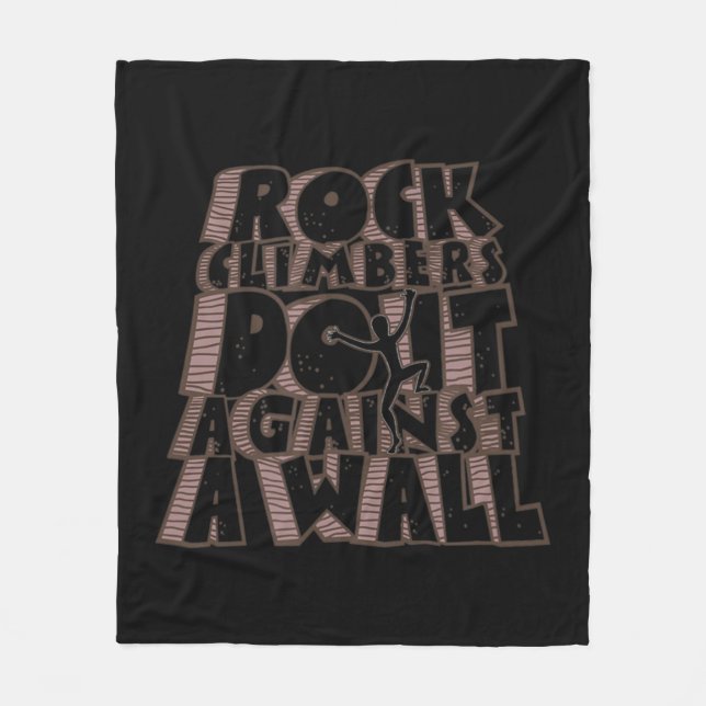 Felskletterer tun es gegen ein Wall-Fun-Klettern Fleecedecke (Vorderseite)