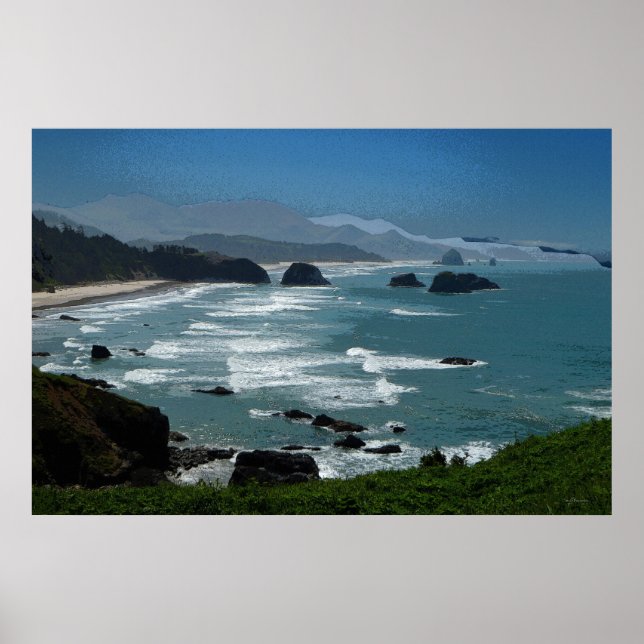 Felsküste 36 x 24 Poster (Vorne)