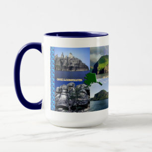 Felslandschaften von Alaska Collage Tasse