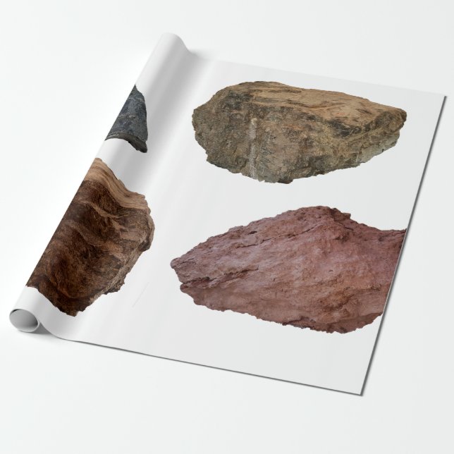Felsstein aus Granit Geschenkpapier (Ungerollt)