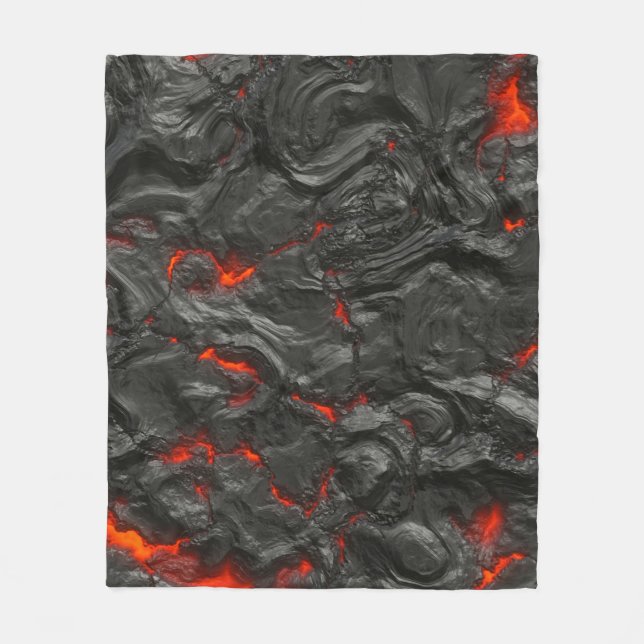 Felsvulkanischer heißer Lavastrom Fleecedecke (Vorderseite)