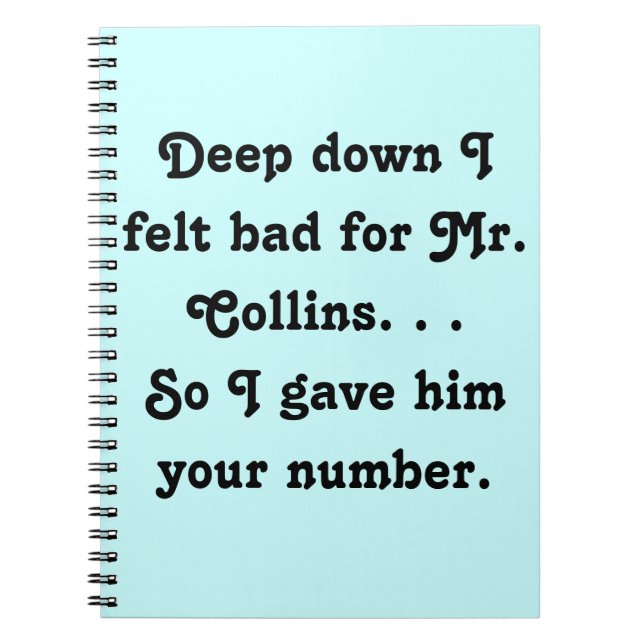 Felt Bad for Mr. Collins Design Notizblock (Vorderseite)