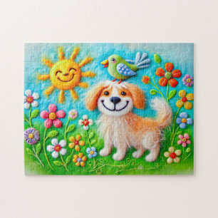 Felt Dog genießen Sommersonne