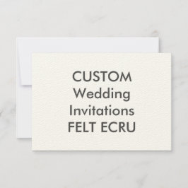 FELT ECRU 110lb 5" x 3,5" Einladungen für Hochzeit