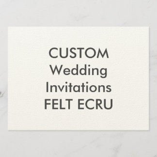 FELT ECRU 110lb 7,5" x 5,5" Einladungen für Hochze
