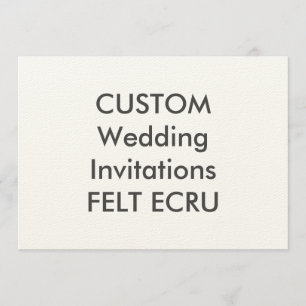 FELT ECRU 110lb 7 Zoll x 5 Zoll Einladungen für Ho