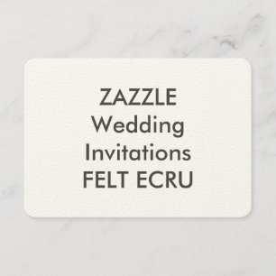 FELT ECRU 5" x 3,5" Einladungen für Hochzeiten