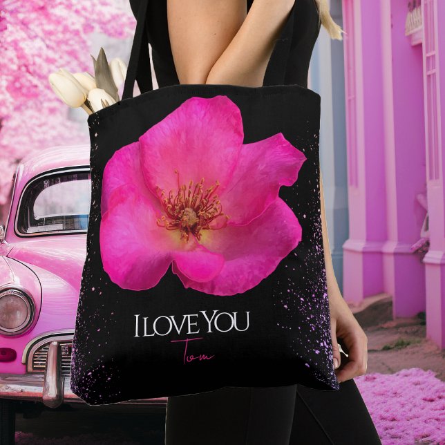 Felt Pen Pink Rose - Personalisiert trendy Tasche (Von Creator hochgeladen)