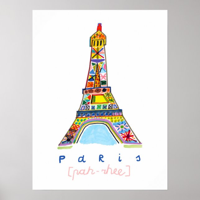 Felt Tip Zeichn Paris Poster (Vorne)