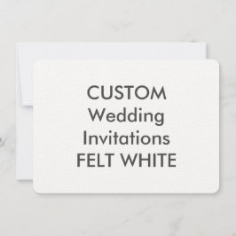 FELT WHITE 110lb 6,25" x 4,5" Hochzeitseinladungen Einladung