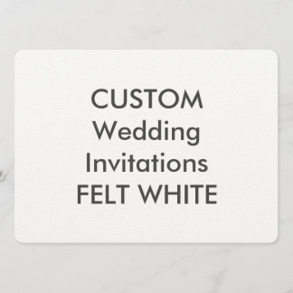 FELT WHITE 110lb 7,5" x 5,5" Hochzeitseinladungen Einladung