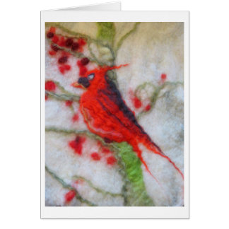 Felted Kunst - Kardinals- und Winterbeeren