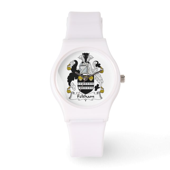 Feltham Familienwappen Armbanduhr (Vorderseite)