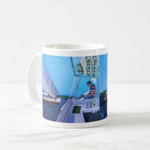 Feluccas auf dem Nil Gemälde von Alfred Fox Kaffeetasse