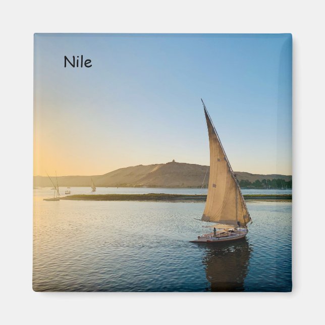 Felukka am Nil in Assuan Magnet (Vorne)