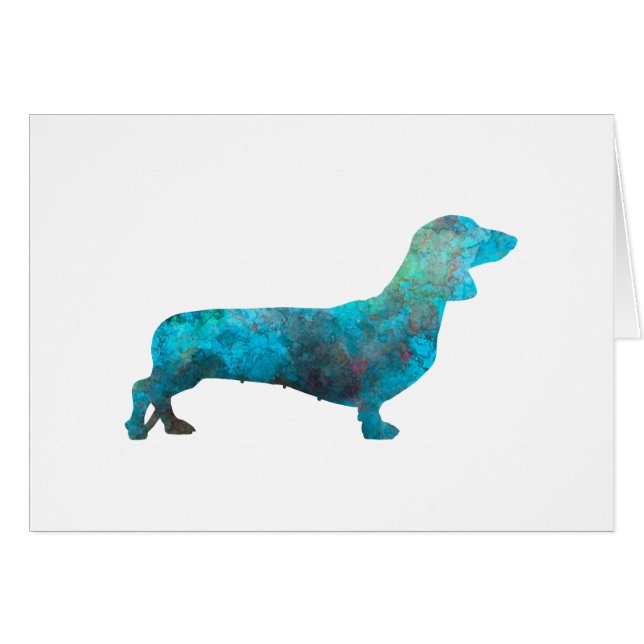 Female Dachshund im Watercolor (Vorderseite (Horizontal))