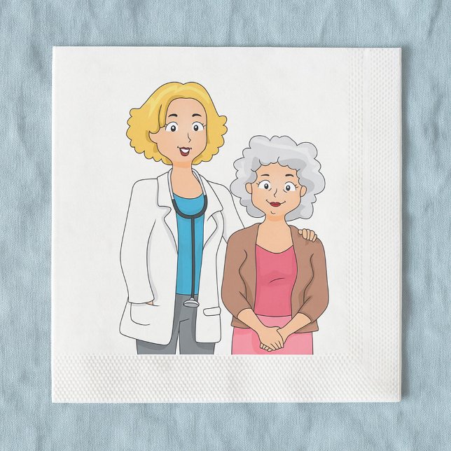 Female Doctor with Senior Woman Patient Serviette (Von Creator hochgeladen)