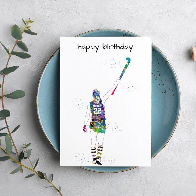 Female Field Hockey Player Karte (Von Creator hochgeladen)