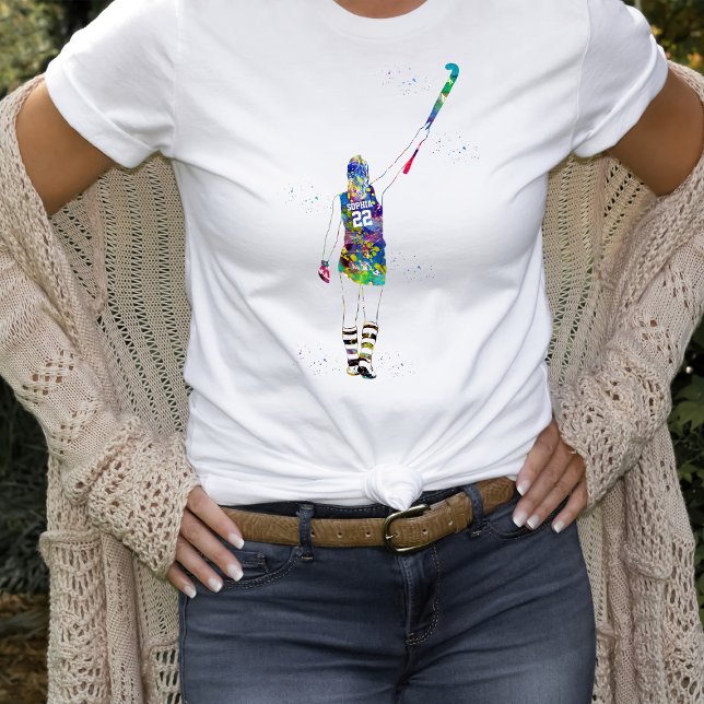 Female Field Hockey Player T-Shirt (Von Creator hochgeladen)