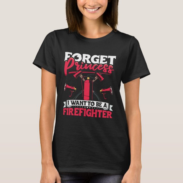 Female Firefighter Fireman Apparel Firefighting fo T-Shirt (Vorderseite)