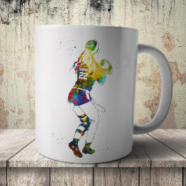 Female Flag Football Player Kaffeetasse