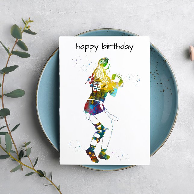 Female Flag Football Player Karte (Von Creator hochgeladen)