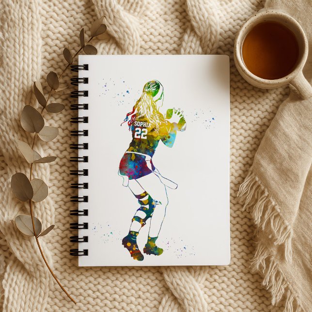 Female Flag Football Player Notizbuch (Von Creator hochgeladen)