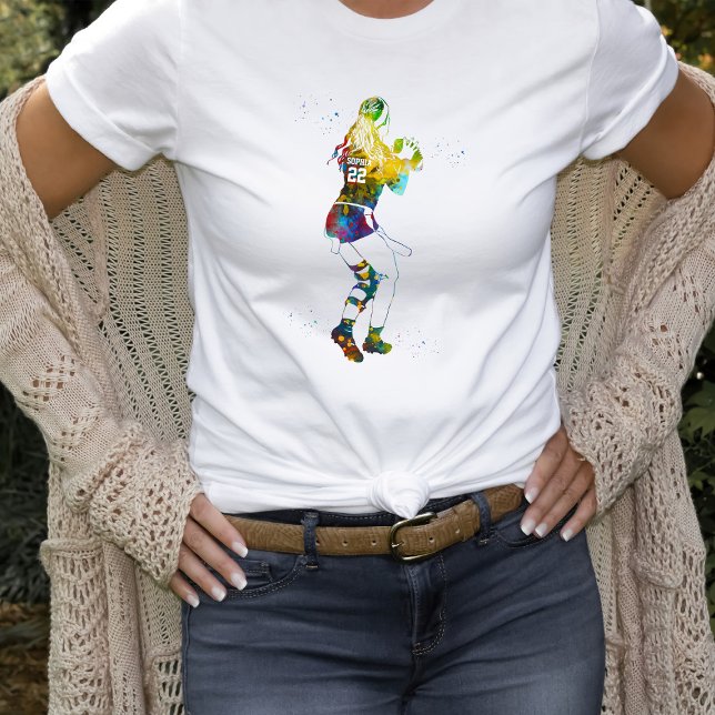 Female Flag Football Player T-Shirt (Von Creator hochgeladen)