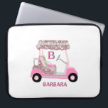 Female Golf Cart Personalize Laptopschutzhülle<br><div class="desc">Ein bezaubernder,  einzigartiger Golfwagen - einige Diamanten und Glitzer - ein Tad über der Spitze,  vielleicht - Liebe ihn für sich selbst oder als Geschenk - mit Ihren Initialen/Monogramm. Wenn Sie Fragen zum Design oder eine spezielle Anfrage haben,  senden Sie bitte eine E-Mail an: charmdesignstudio@rcn.com</div>