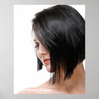 Female Model Hair Salon Poster