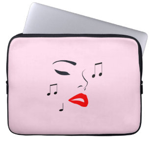 Female Music Face Laptopschutzhülle
