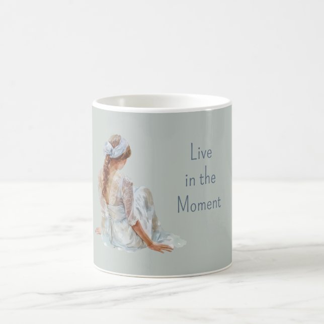 Female Pretty Light Blue Dress Kaffeetasse (Mittel)