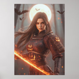 Female Samurai Warrior No.2 – Halloween Edition  Poster