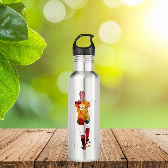 Female Soccer Player  Edelstahlflasche (Von Creator hochgeladen)