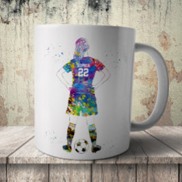 Female Soccer Player Kaffeetasse