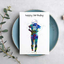 Female Softball Player Karte