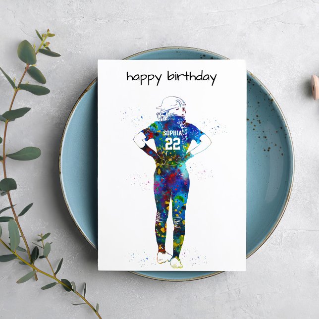 Female Softball Player Karte (Von Creator hochgeladen)