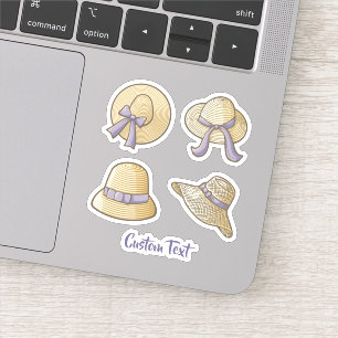 Female Summer Hats Beige Aufkleber