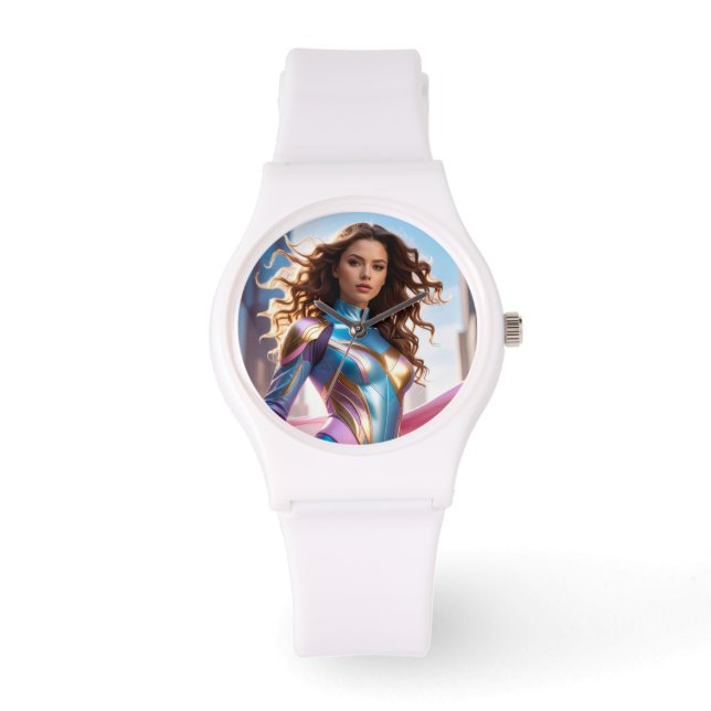 FEMALE SUPERHERO - SCI-FI FANTASY ARMBANDUHR (Vorderseite)
