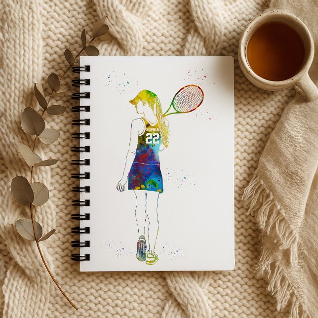 Female Tennis Player Notizbuch (Von Creator hochgeladen)