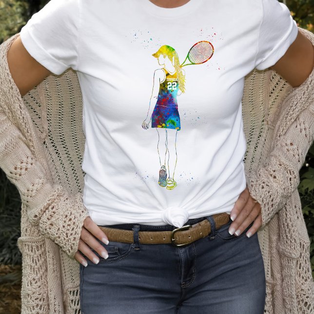 Female Tennis Player T-Shirt (Von Creator hochgeladen)
