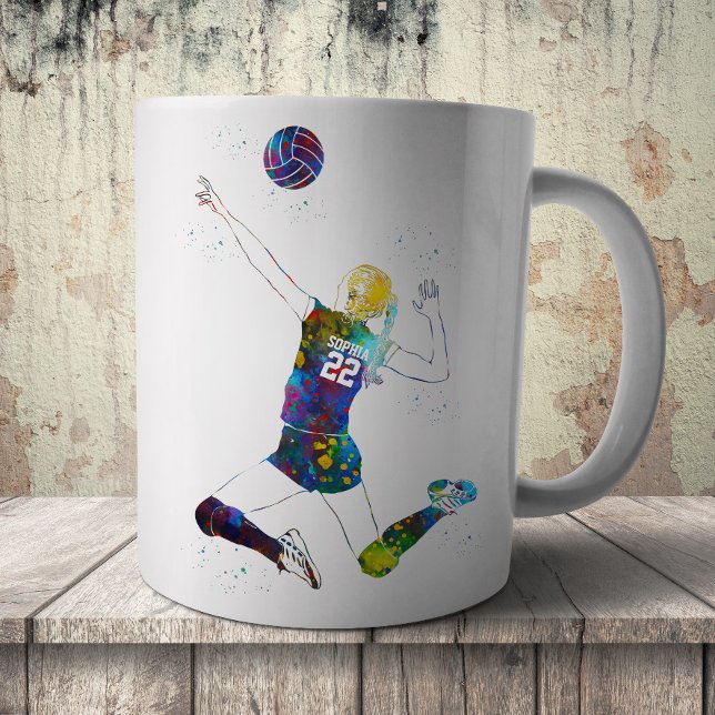 Female Volleyball Player Kaffeetasse (Von Creator hochgeladen)