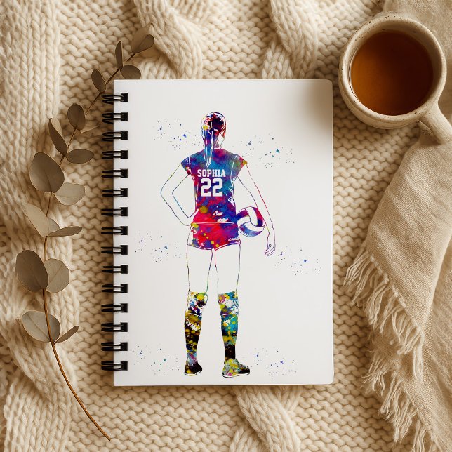 Female Volleyball Player Notizbuch (Von Creator hochgeladen)