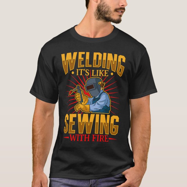 Female Welder   Welding Mechanic Forge Metalwork   T-Shirt (Vorderseite)