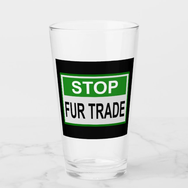 Femaler Handel stoppen Grün Glas (Vorderseite)