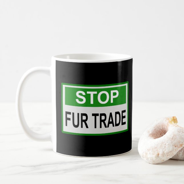 Femaler Handel stoppen Grün Kaffeetasse (Mit Donut)