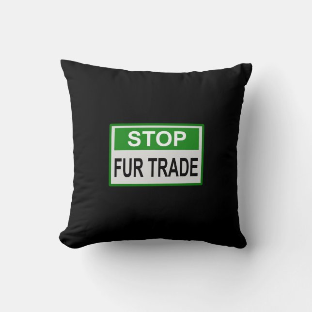Femaler Handel stoppen Grün Kissen (Vorderseite)