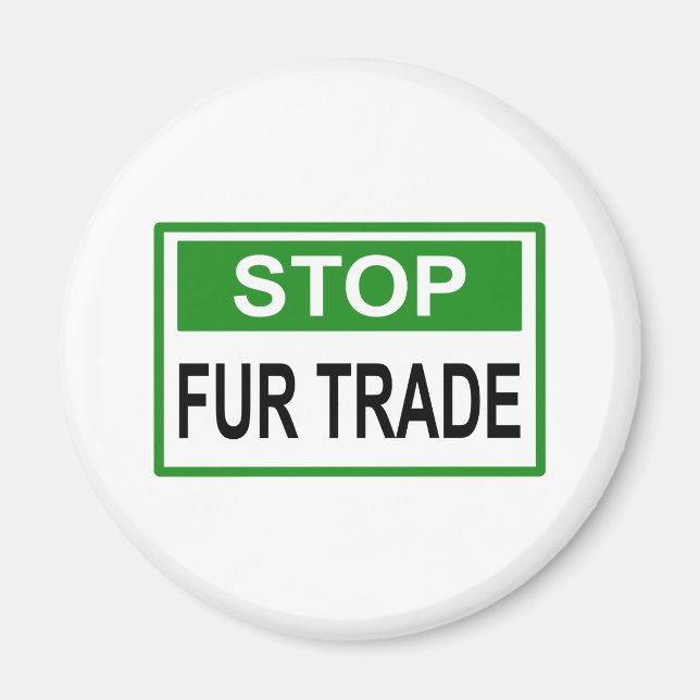 Femaler Handel stoppen Grün Magnet (Vorne)