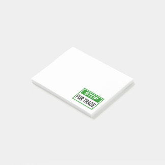 Femaler Handel stoppen Grün Post-it Klebezettel